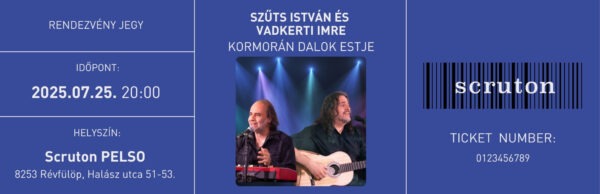 07.25. Kormorán dalok estje jegy