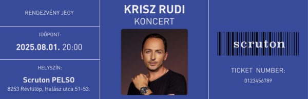 08.01. Krisz Rudi koncert jegy