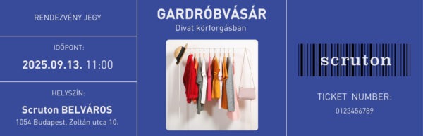 09.13. Gardróbvásár asztalfoglalási jegy