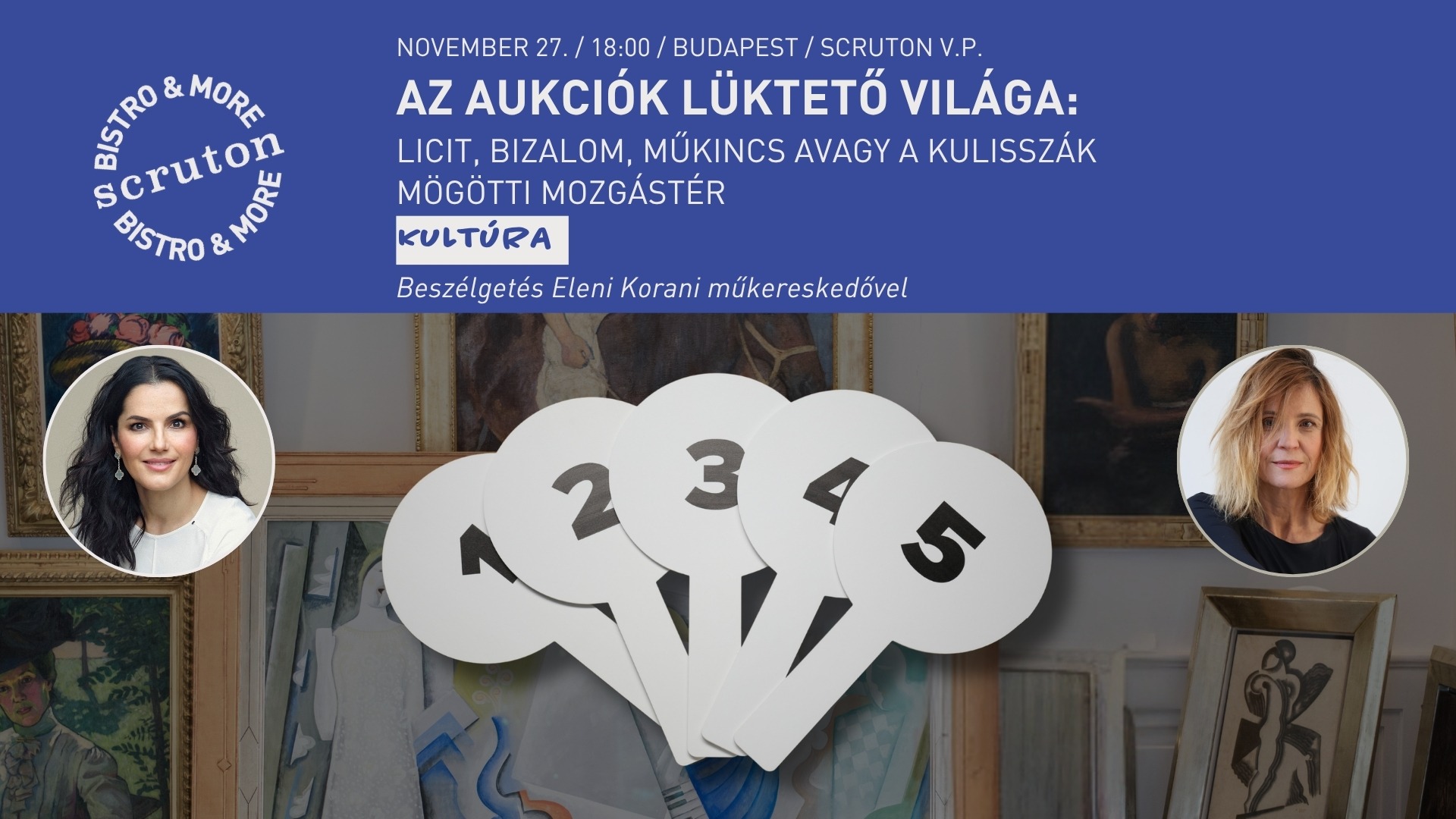 Az aukciók lüktető világa:  Licit, bizalom, műkincs avagy kulisszák mögötti mozgástér - Beszélgetés Eleni Korani műkereskedővel