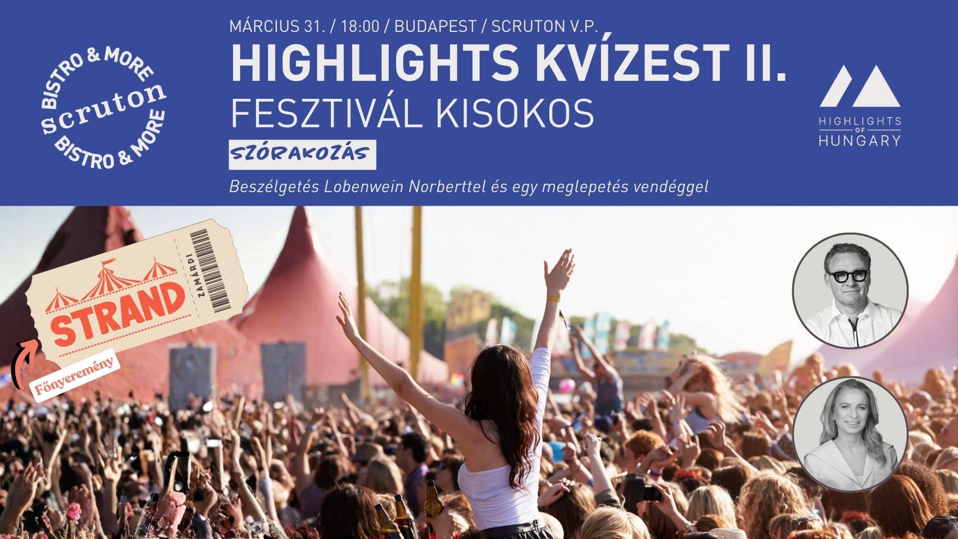 Highlights Kvíz II. - Fesztivál kisokos - Beszélgetés Lobenwein Norberttel és egy meglepetés vendéggel