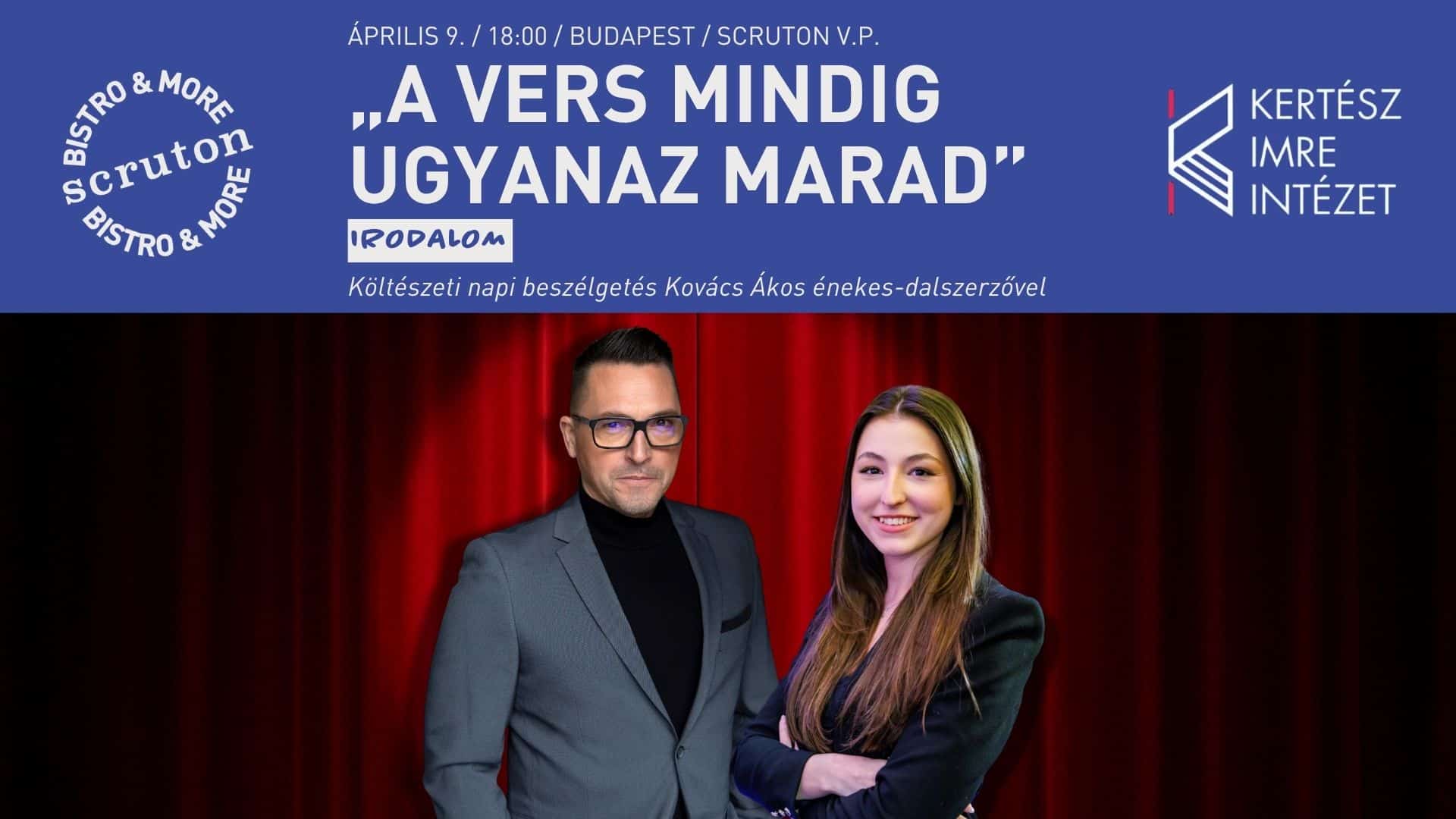 „A vers mindig ugyanaz marad" - Költészet napi beszélgetés Kovács Ákos énekes-dalszerzővel