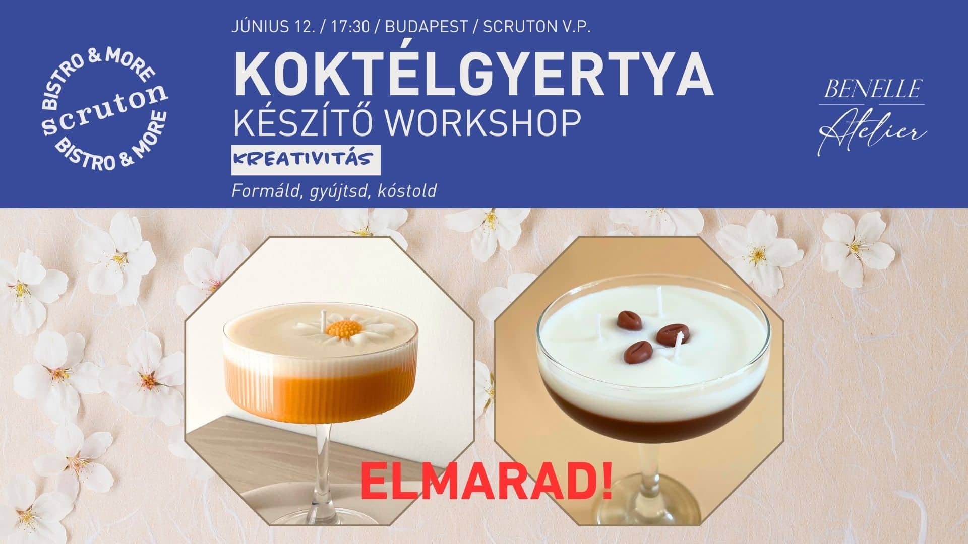 ELMARAD! - Koktélgyertya készítő workshop - Formáld, gyújtsd, kóstold